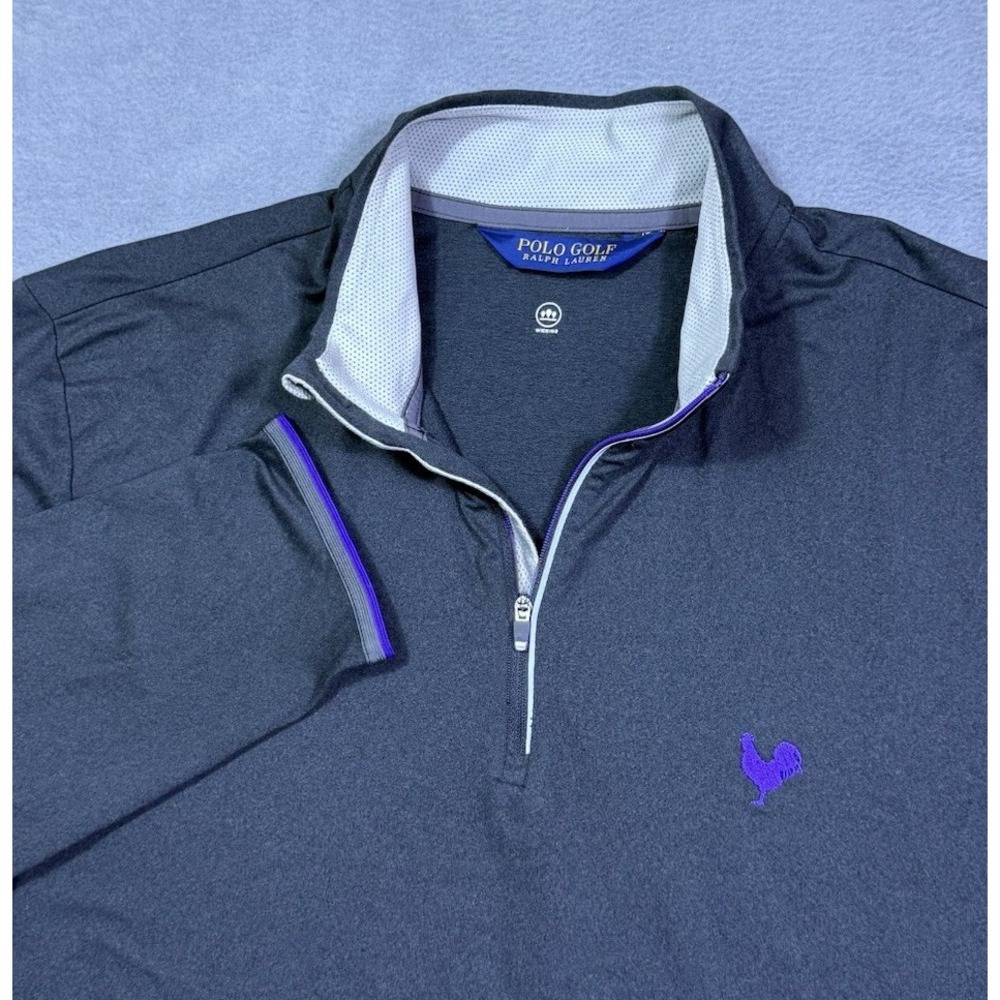 Ralph Lauren 1/4 Zip Pullover Mens L Polo Golf Red Feather Rooster Performance